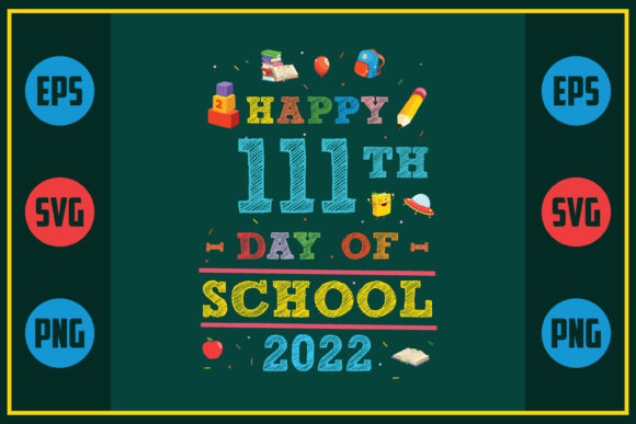 Happy 111th Day of School Graphics for Crafts